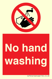 No hand washing